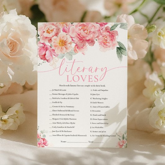 Piper Literary Loves Game 招待状