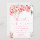 Piper Peony Floral Bridal Shower 招待状 (正面)