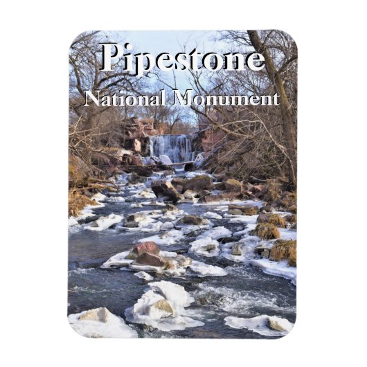 Pipestone Creek, Winnewissa秋,冬, MN マグネット (縦)