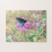 Pipevine Swallowtail on Butterfly Bush ジグソーパズル (横)