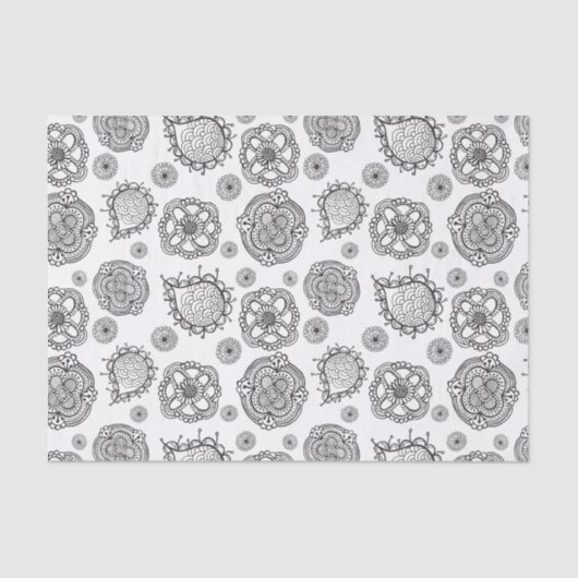 Pip's Original Paisley Black & White Gift 薄葉紙 (正面)