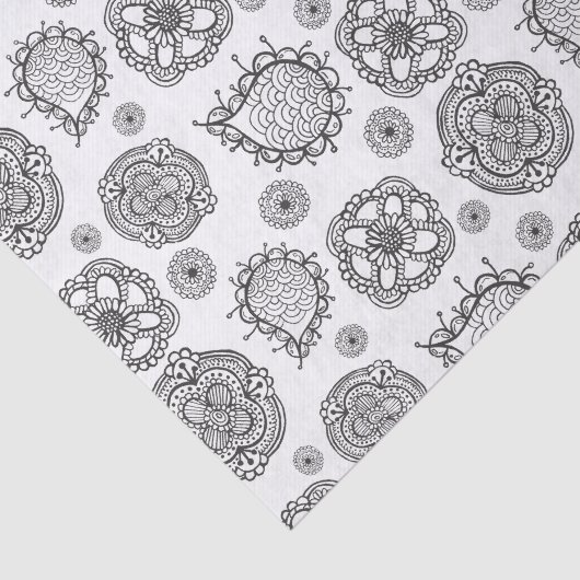 Pip's Original Paisley Black & White Gift 薄葉紙 (詳細)