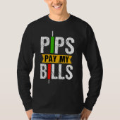 Pips Pay My Bills Blockchain Crypto Trader Tシャツ (正面)