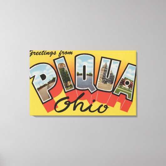 Piqua, OhioLarge Letter ScenesPiqua, OH キャンバスプリント (正面)