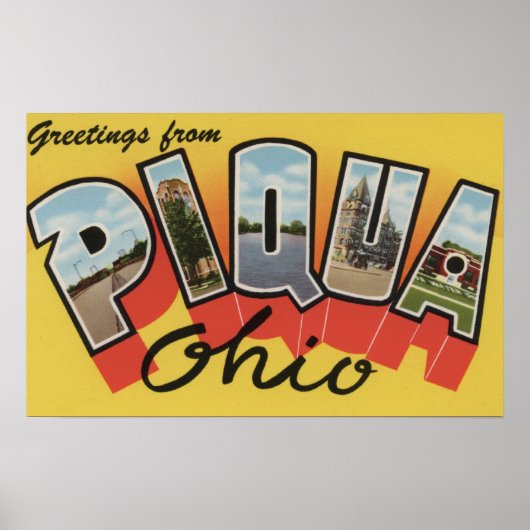 Piqua, OhioLarge Letter ScenesPiqua, OH ポスター (正面)