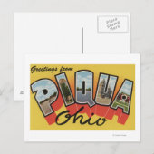 Piqua, OhioLarge Letter ScenesPiqua, OH ポストカード (正面/裏面)
