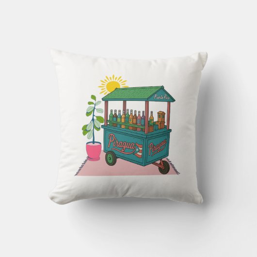 Piragua Puerto Rico Tshirt クッション (正面)
