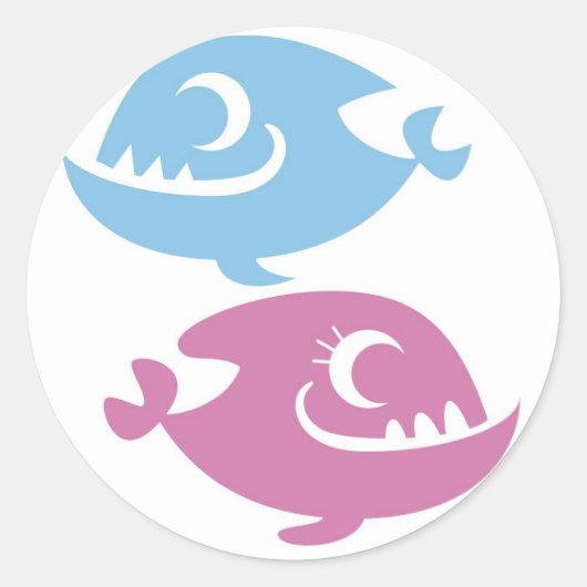 Piranhas of Proseスタンプ ラウンドシール (正面)