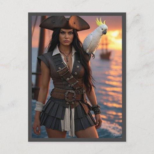  Pirat Frau Sundowner ポストカード (正面)