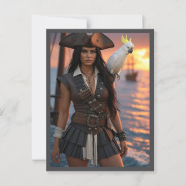  Pirat Frau Sundowner ポストカード