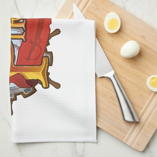 Pirate101ロゴ キッチンタオル (四つ折り)