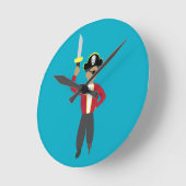 Pirate ラウンド壁時計 (傾斜)