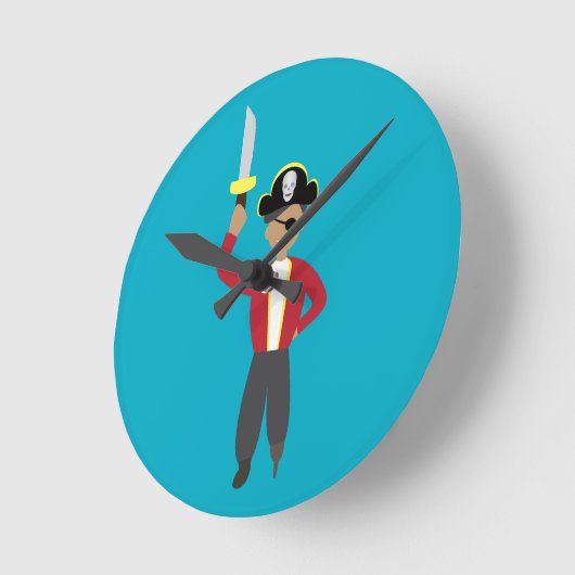 Pirate ラウンド壁時計 (傾斜)