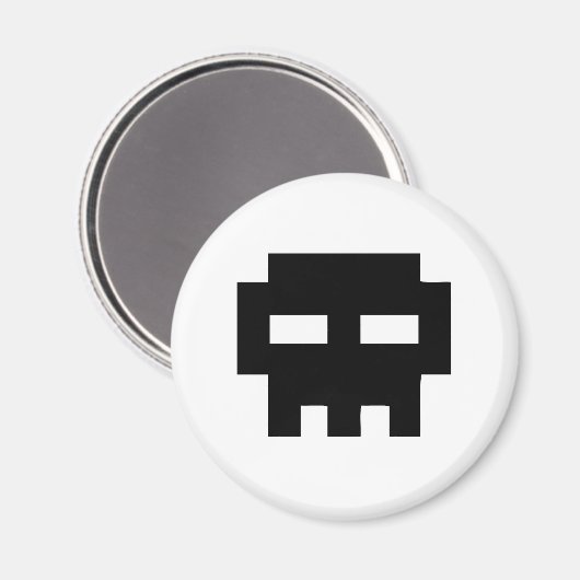 Pirate 8 Bits Skull マグネット (正面/裏面)