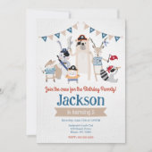 Pirate Animals Themed Birthday Party Invitation 招待状 (正面)