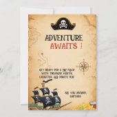 Pirate Birthday Party Invitation for Boys 招待状 (裏面)