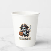 Pirate Boo – Spooky Cute Halloween Ghost sword 紙コップ (正面)