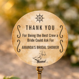 Pirate Bridal Shower & Bachelorette Party Favor ラウンドシール