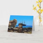 Pirate Cats. Card カード (黄色い花)