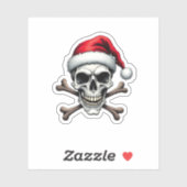 Pirate Christmas Skull & Crossbones Santa Hat. Got シール (シート)