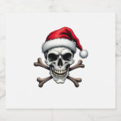 Pirate Christmas Skull & Crossbones Santa Hat. Got スパークリングワインラベル (シングルラベル)