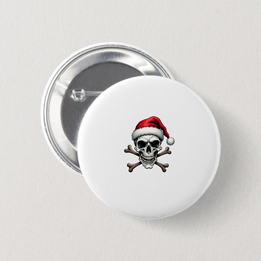 Pirate Christmas Skull & Crossbones Santa Hat. Got 缶バッジ (正面&裏面)