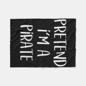 Pirate Costume Party Co. Uni-all Ages Funny Hallow フリースブランケット (正面(横))