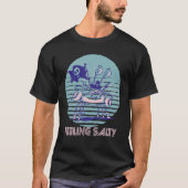 Pirate Crab Feeling Salty Crawfish Retro Ocean Lo Tシャツ (正面)