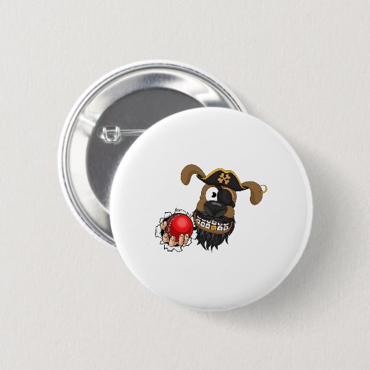 Pirate Cricket And Se Ll Caribbean Cruise Funny Do 缶バッジ (正面&裏面)