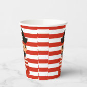 Pirate cup with name stripy sailor 紙コップ (左)