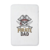 Pirate Dad Skull Sword Vintage Engraving Shirt_1 バスマット (正面縦)