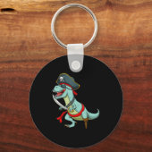 Pirate Dinosaur T Rex Funny Tyrannosaurus Hallowee キーホルダー (正面)
