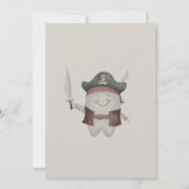Pirate First Tooth Party Invitation 招待状 (裏面)
