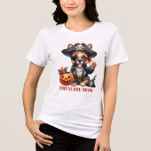 Pirate French Bulldog Halloween Frenchie Mom トライブレンドＴシャツ (正面)