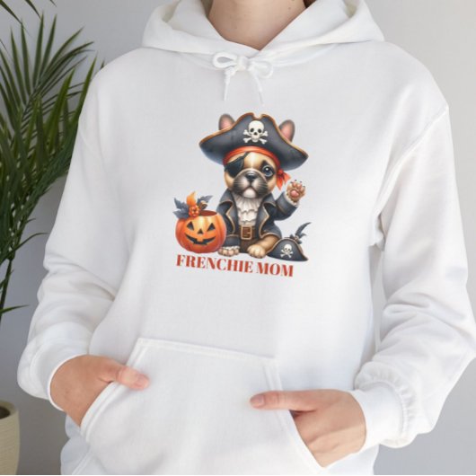 Pirate French Bulldog Halloween Frenchie Mom パーカ