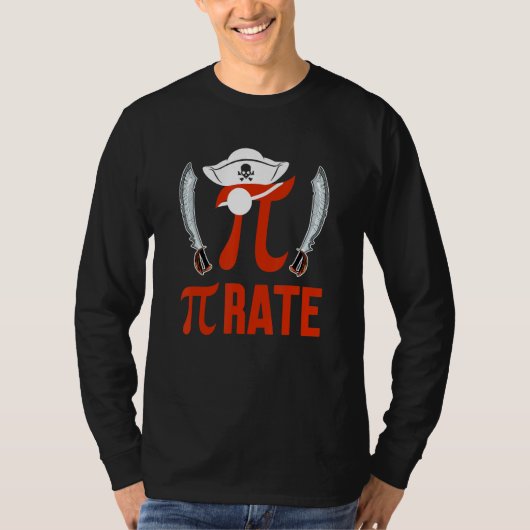Pirate Funny Pi Symbol Math Lover Matching Teacher Tシャツ (正面)