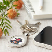 Pirate head with hat sailor and Eye Patch and Bear キーホルダー (側面)