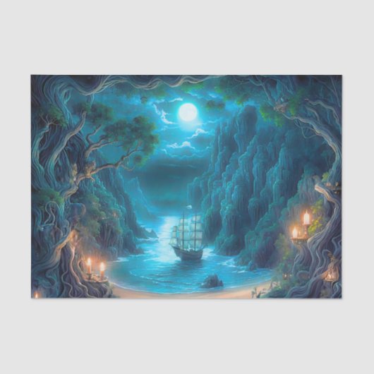 Pirate Hideaway Cove Decoupage Paper 薄葉紙 (正面)