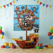 Pirate Kids Birthday  Backdrop Banner  タペストリー