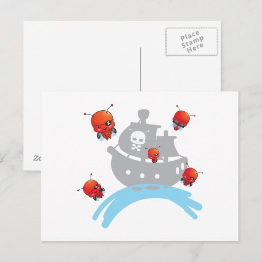 Pirate Ladybugsはがき ポストカード (正面/裏面)