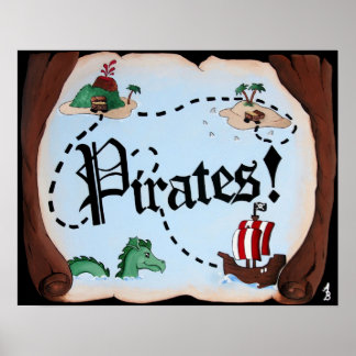 Pirate Map ポスター