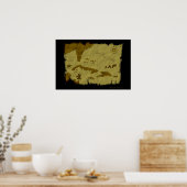 Pirate Map #1 ポスター (キッチン)