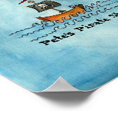 Pirate Map Print - Small ポスター (角)