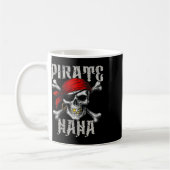 Pirate Nana Jolly Roger Flag And Skull Crossbones  コーヒーマグカップ (左)