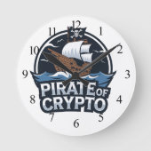 Pirate of Crypto ラウンド壁時計 (正面)