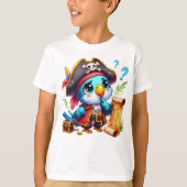 Pirate Parrot Cute Adventure Art Tシャツ (正面)