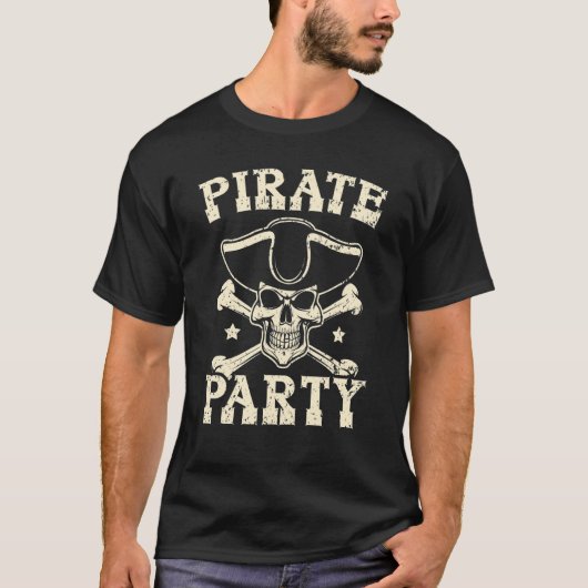 Pirate Party Caribbean Buccaneer Pirate Tシャツ (正面)
