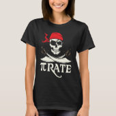 Pirate  Pi Mathematical Skull Captain  Pi Day Tシャツ (正面)