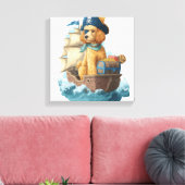 Pirate Poodle � Funny Sea Dog キャンバスプリント (インサイチュ (リビング))