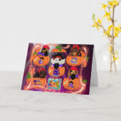 Pirate Pumpkin Pups Card カード (黄色い花)